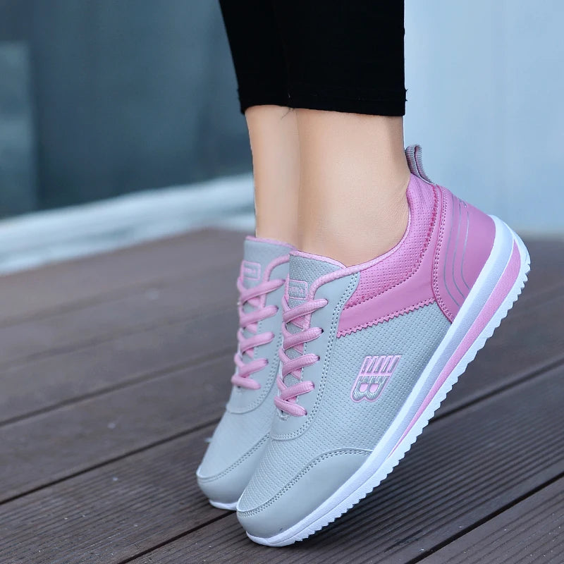 Women's Comfortable Golf Shoes, White Gray Girls' Outdoor Running Shoes, Women's Classic Casual Walking Shoes