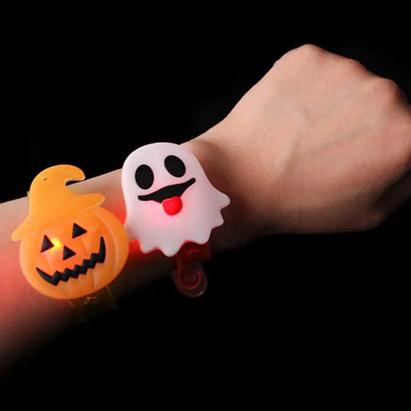 5-10-20PCS Glowing Pumpkin Ghost Bracelet Rings Kids - YourGiftIdeasUK