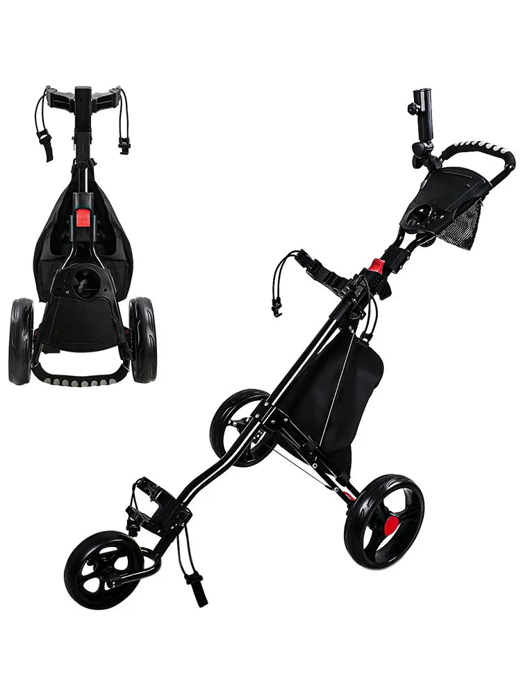 Electric Push Golf Trolley Golf Buggy Golf Cart With Lithium Battery Lead Acid Battery 12V - YourGiftIdeasUK