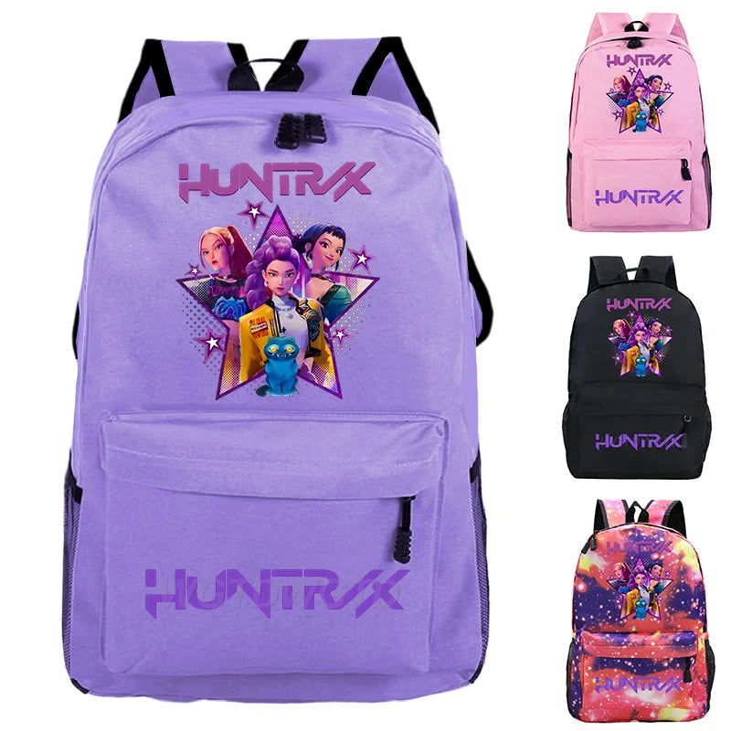 Kpop Demon Hunters Huntrix Backpack Children Teeneger Schoolbags Student Bag Large Capacity Bag Girls Boys Anime Book Bags Gifts