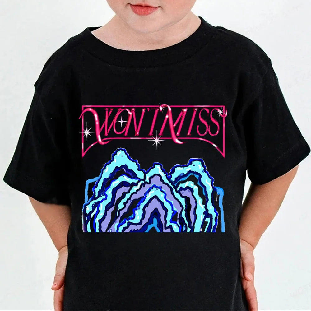 Huntrix Kpop Demon Hunters T-Shirt for Boys Girls Cotton Fans Gift Summer Crew Neck Short Sleeve Tees Fashion Kids T-shirt