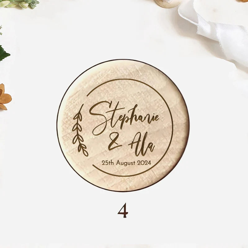 Custom 10pcs Wooden Wine Cork Stoppers with Thank You Card Wedding Party Baptism Ideas Personalized Gift for Guests in Bulk