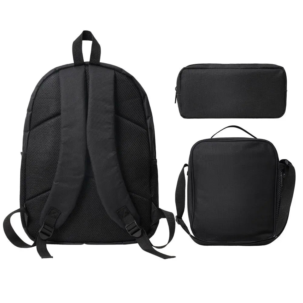 3Pcs Kpop Demon Hunters Huntrix  Backpack Set for Kids Pencil Boxes Bookbag Sets with Lunch Box For School Students Knapsack