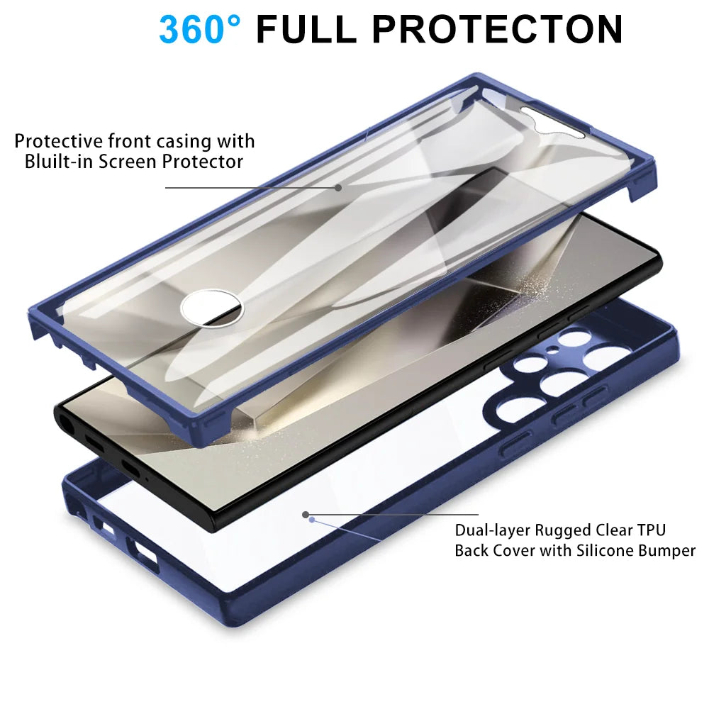 360 SlimFit Clear Case for Samsung Galaxy S21-S24