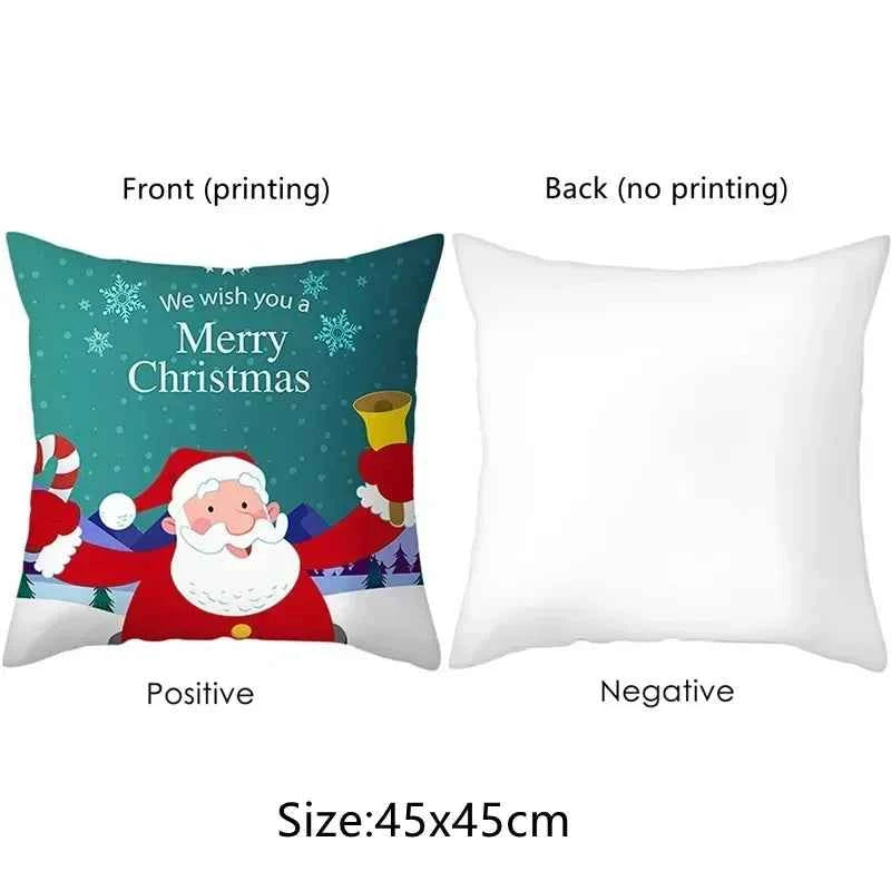 Christmas decoration Pillowcase Merry Christmas New Year Gift Santa Claus Christmas Tree Pillow Cover Home Sofa Cushion Cover