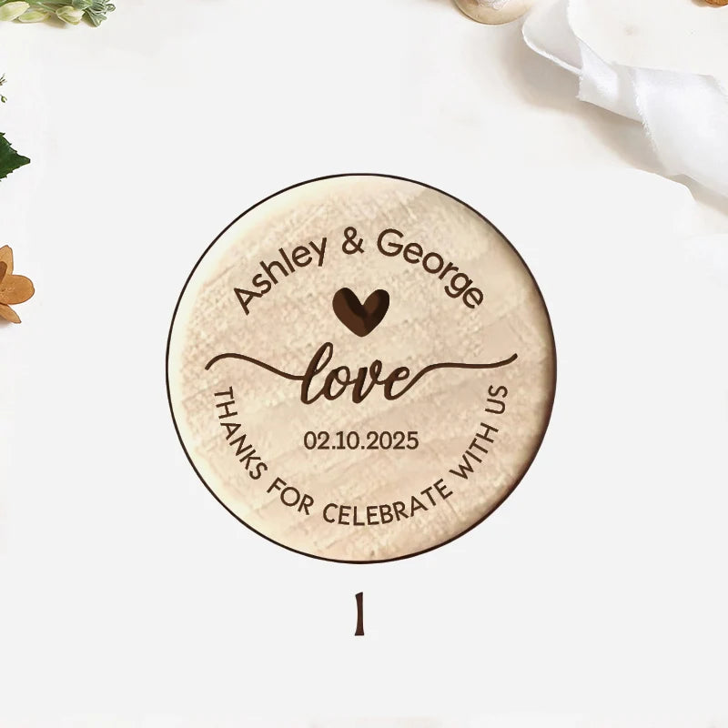 Custom 10pcs Wooden Wine Cork Stoppers with Thank You Card Wedding Party Baptism Ideas Personalized Gift for Guests in Bulk