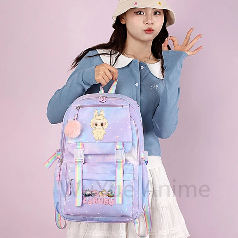 Anime Cute Printed Backpack Teenger Student Kid Girl Boy Schoolbag Bookbag Women Large Capacity Waterproof Schoolbag Travel Bag