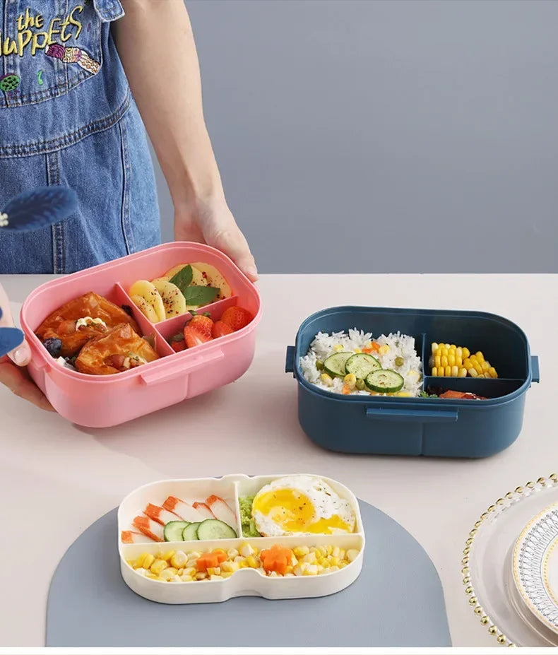 KPop Demon Hunters Portable Bento Lunch Boxs Girl Boy Compartment Fruit Food Boxs Microwave Lunch Box Picnic Fresh Box Gift - YourGiftIdeasUK