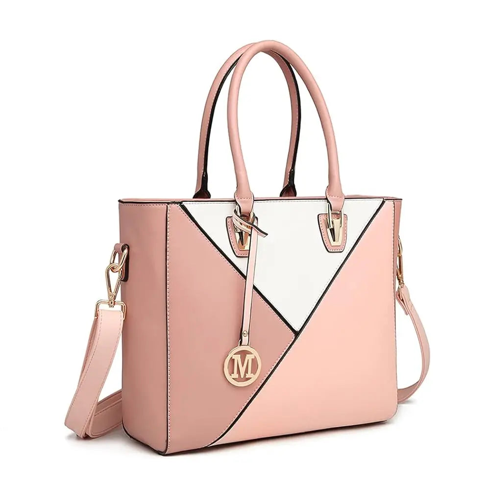 Miss Lulu Women's Elegant Modern Top Handle Shoulder Bag - Versatile Handbag for Work, Shopping, and Travel