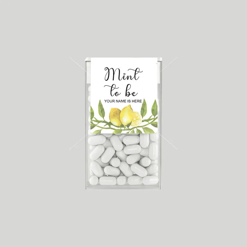 Mint to Be Labels Wedding Favors Custom Candy Box Stickers Personalized Bridal Shower Engagement Party Wedding Favors for guests