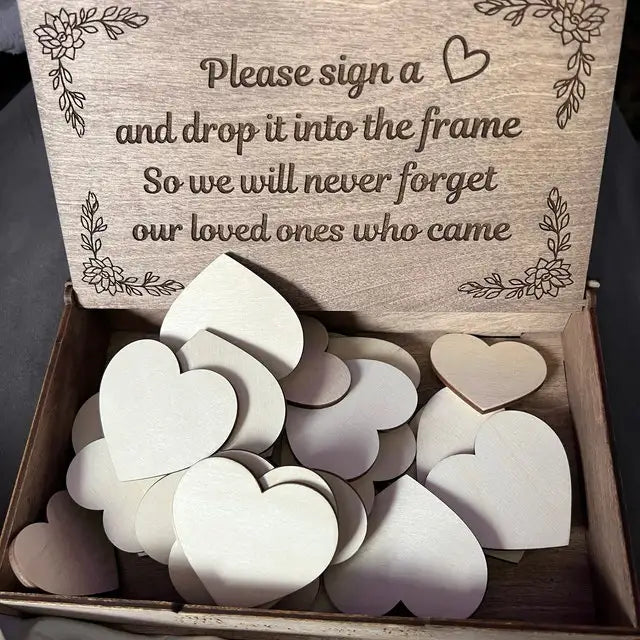 60/80pcs Wooden Love Signature Guest Book Wedding Birthday Party Props Desktop Decoration Big Tree Photo Frame Diy Ornaments
