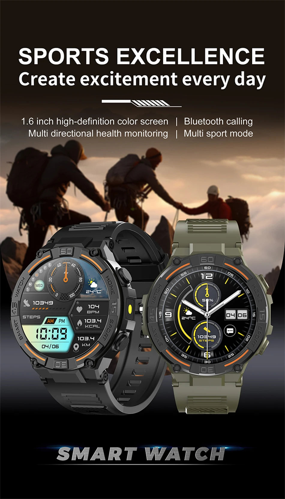 Smartwatch Military Men - YourGiftIdeasUK