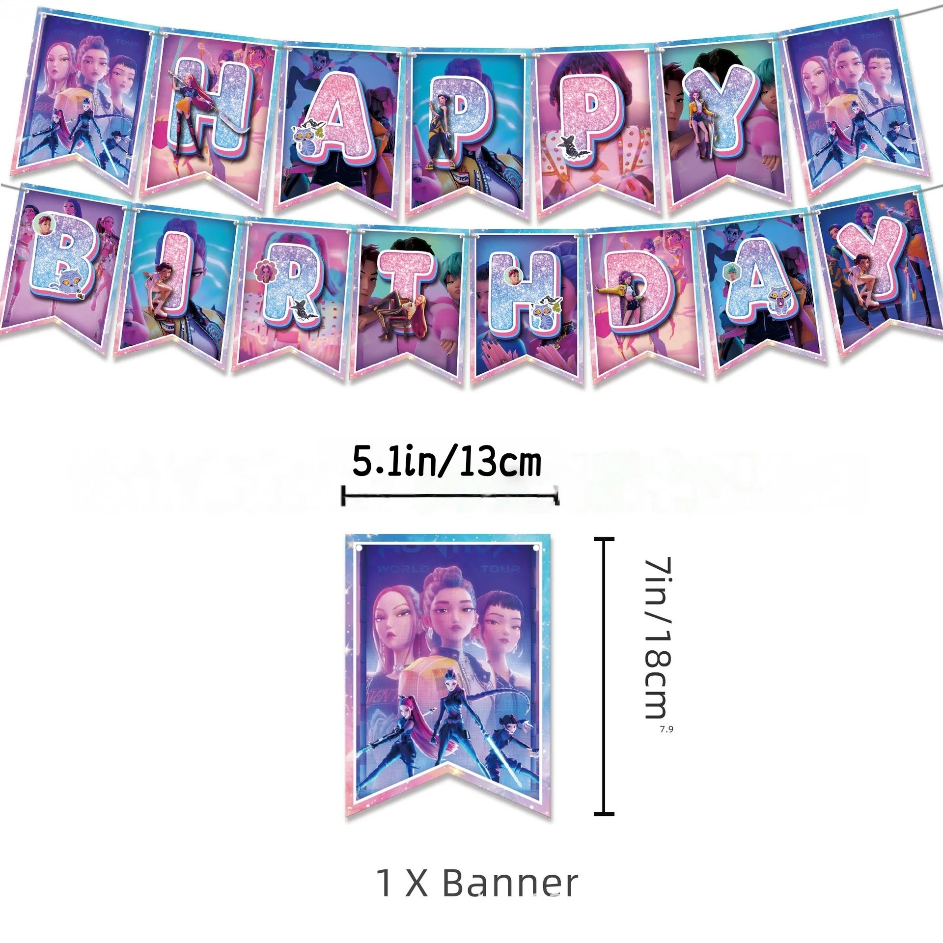 Birthday Decorations k pop demon hunters Birthday Table cloth Birthday Cup Plate Baby Shower Party Favors Kids Kpop Demon Hunter - YourGiftIdeasUK