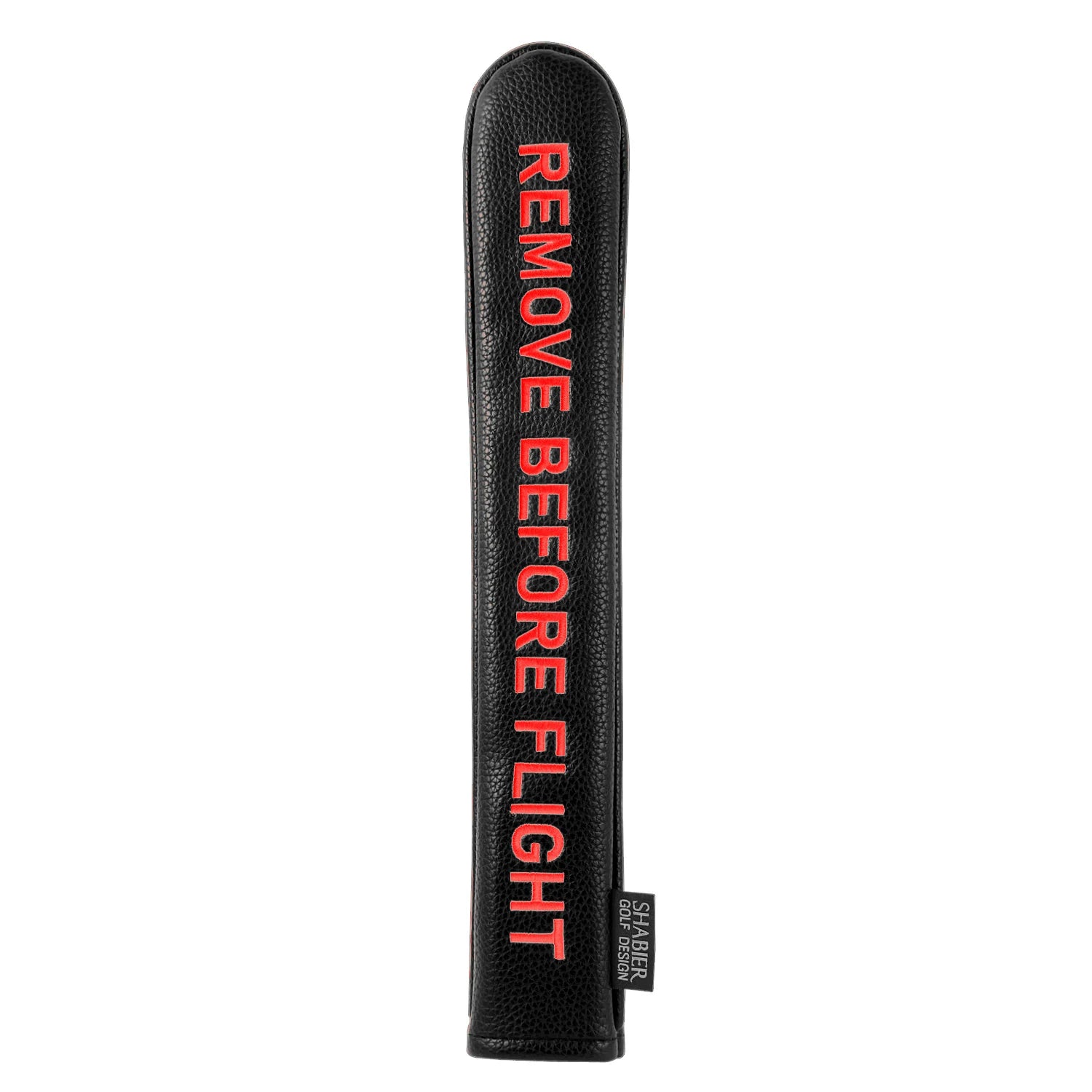 Red Remove Before Flight Synthetic Leather Golf Headcover Square Large Mallet Blade Putter Headcover 460CC Driver covers