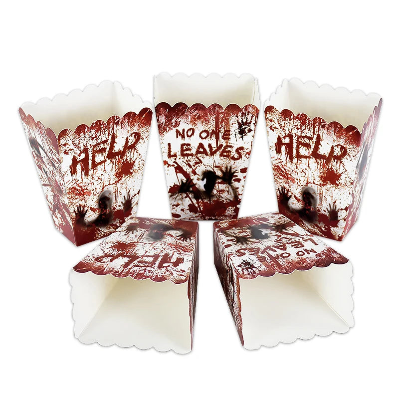 Halloween Party Disposable Tableware Scary Bloody Handprint - YourGiftIdeasUK