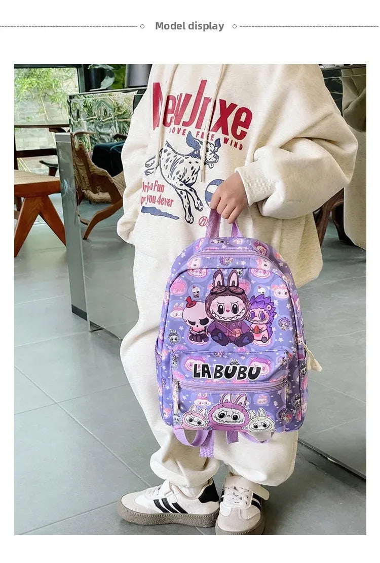 New Large Capacity Children's Backpack Lovely Primary School Student Bag Kindergarten Double Shoulder Bag Bubble Mart Bag