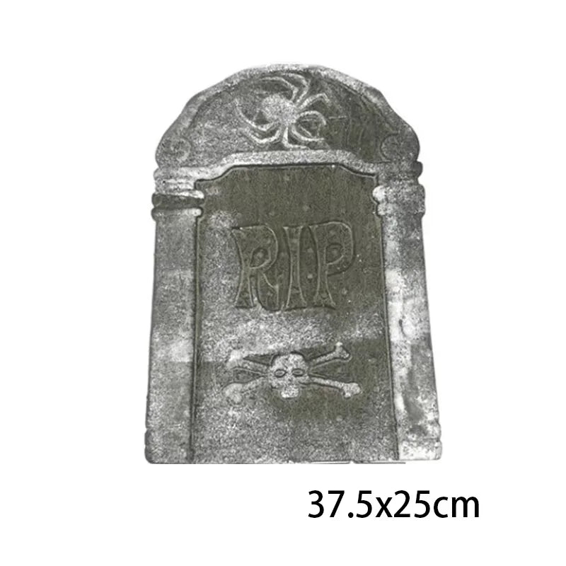 Halloween Foam Tombstone Decoration Haunted House RIP Stone Grisly Props Party Decor Skeleton Tombstone Yard Decoration - YourGiftIdeasUK
