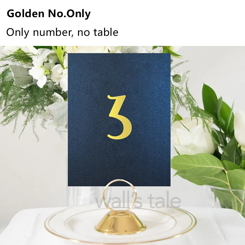 Wedding Party Table Number Decals , Removable Waterproof Table Vinyl Sticker Decal for Wedding Glass & Bottle &Board Decoration