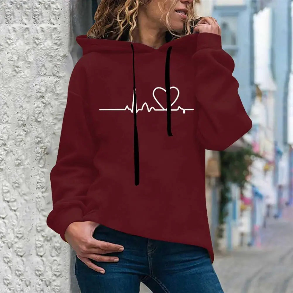 Winter Hoodie Drawstring Sweatshirt Keep Warm Plush Women Winter Hoodie Women Winter Hoodie  Female Clothes