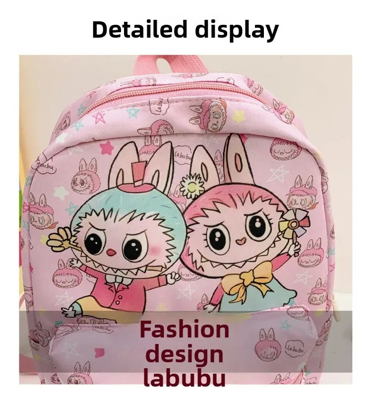 New Large Capacity Children's Backpack Lovely Primary School Student Bag Kindergarten Double Shoulder Bag Bubble Mart Bag