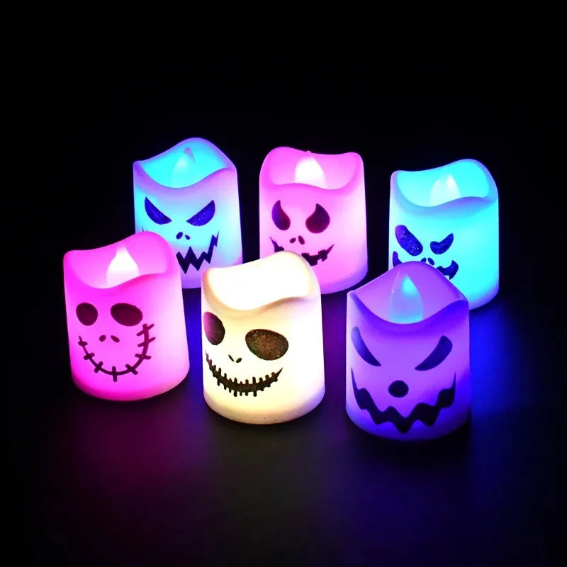 6pcs Halloween Led Ghost Pumpkin Candle Light - YourGiftIdeasUK