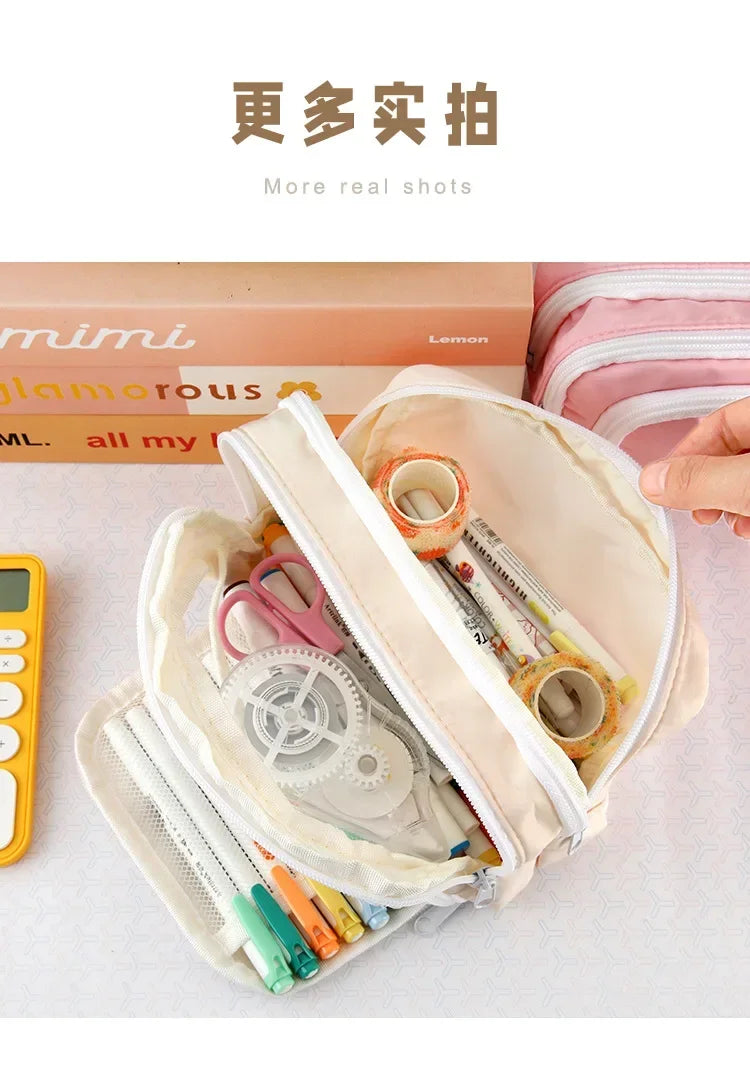 Children Pencil Case Pouch Large Capacity Pen Storage Bag Decompression Creative Stationery School Supplies for Girl Gift