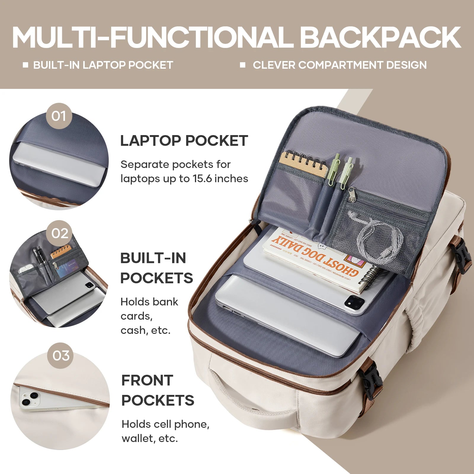 Notebook Backpack Travel 40x20x25 Ryanair Laptop Bag Men Women Business Waterproof Cabin Bag Carry ons Backpack School Bag