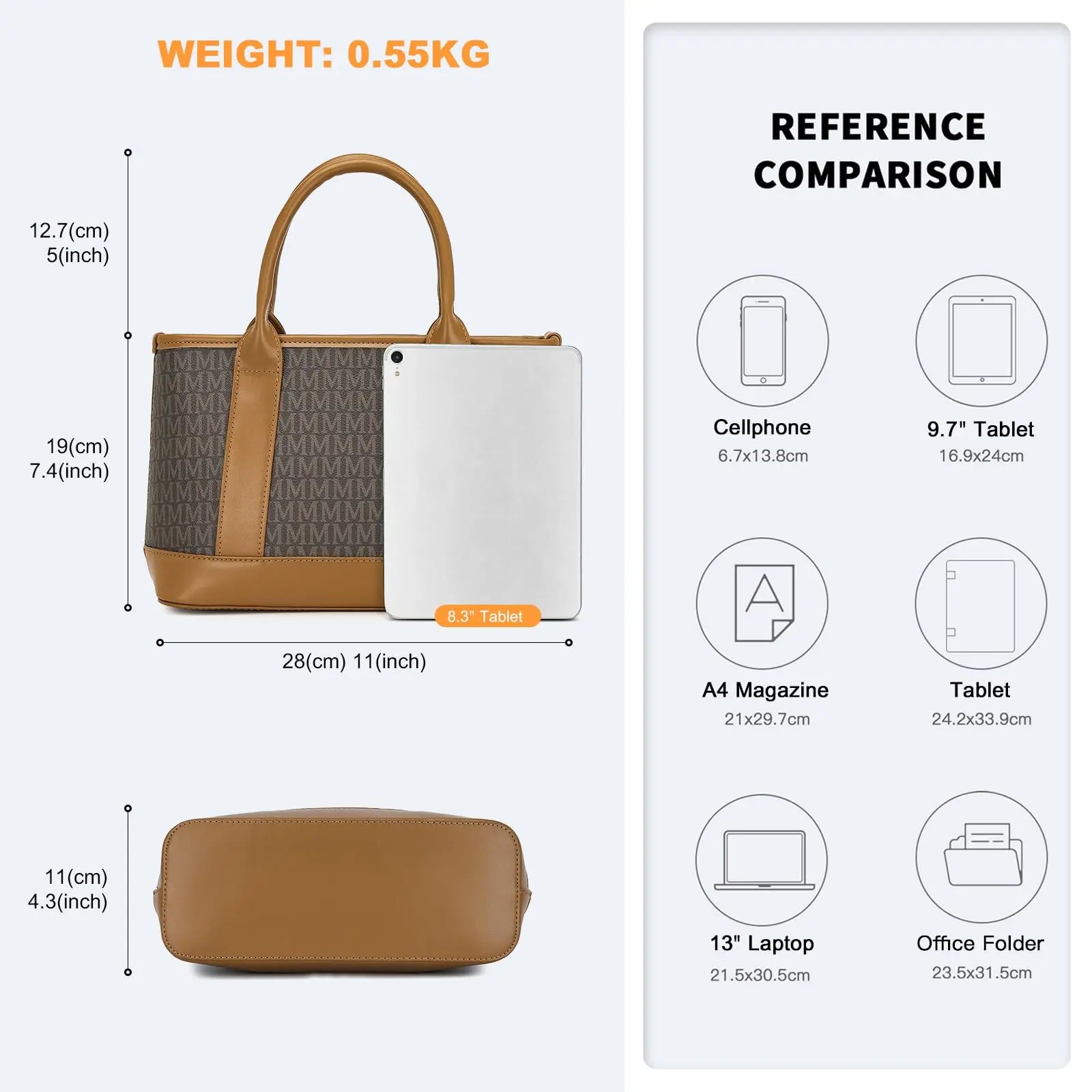 Miss Lulu Women's Medium Shoulder Bag - PU Leather Tote with Multiple Compartments, Stylish & Spacious