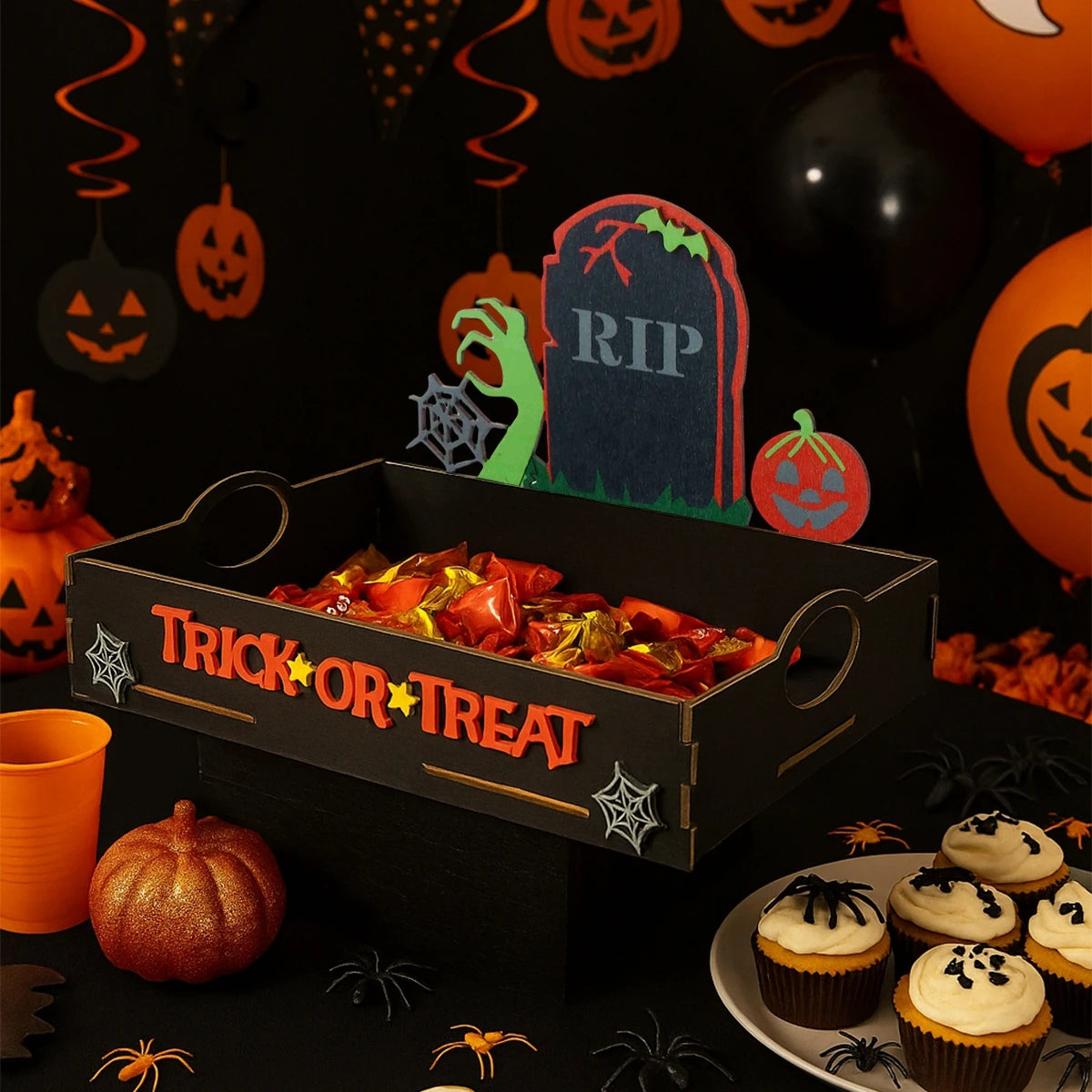 Halloween Wooden Candy Tray - YourGiftIdeasUK
