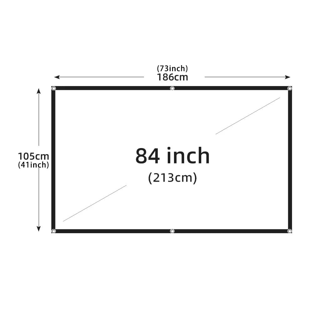 Projection Curtain 16 9 Ratio High-Density 60-200 Inch - YourGiftIdeasUK