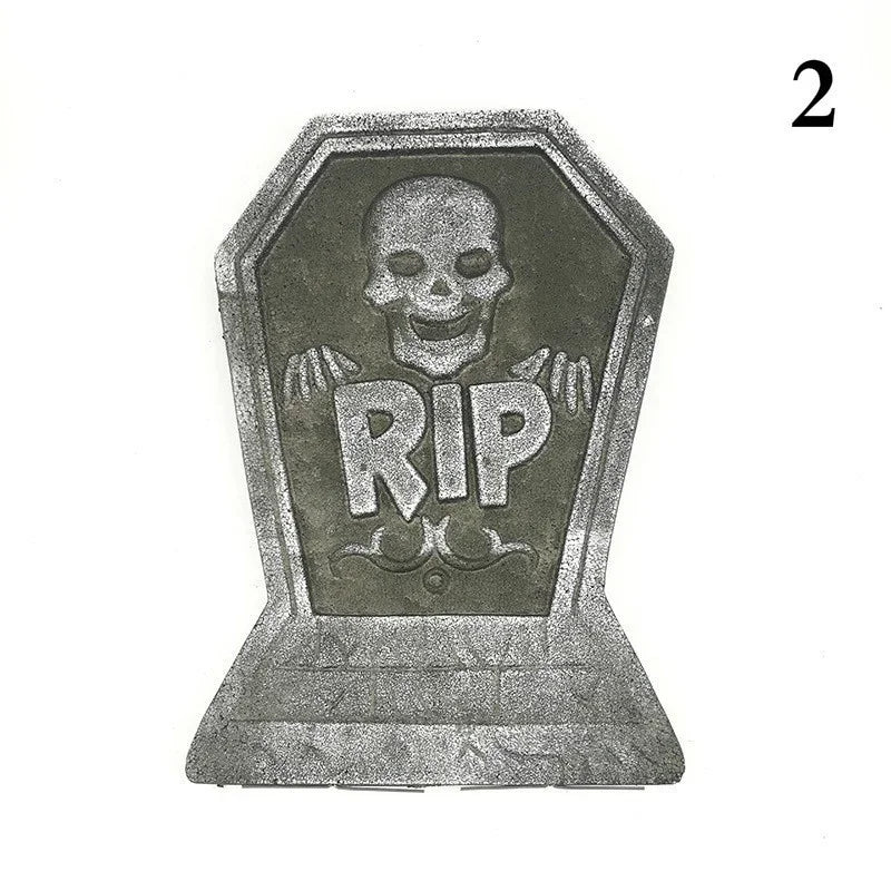 Halloween Foam Tombstone Decoration Haunted House RIP Stone Grisly Props Party Decor Skeleton Tombstone Yard Decoration - YourGiftIdeasUK