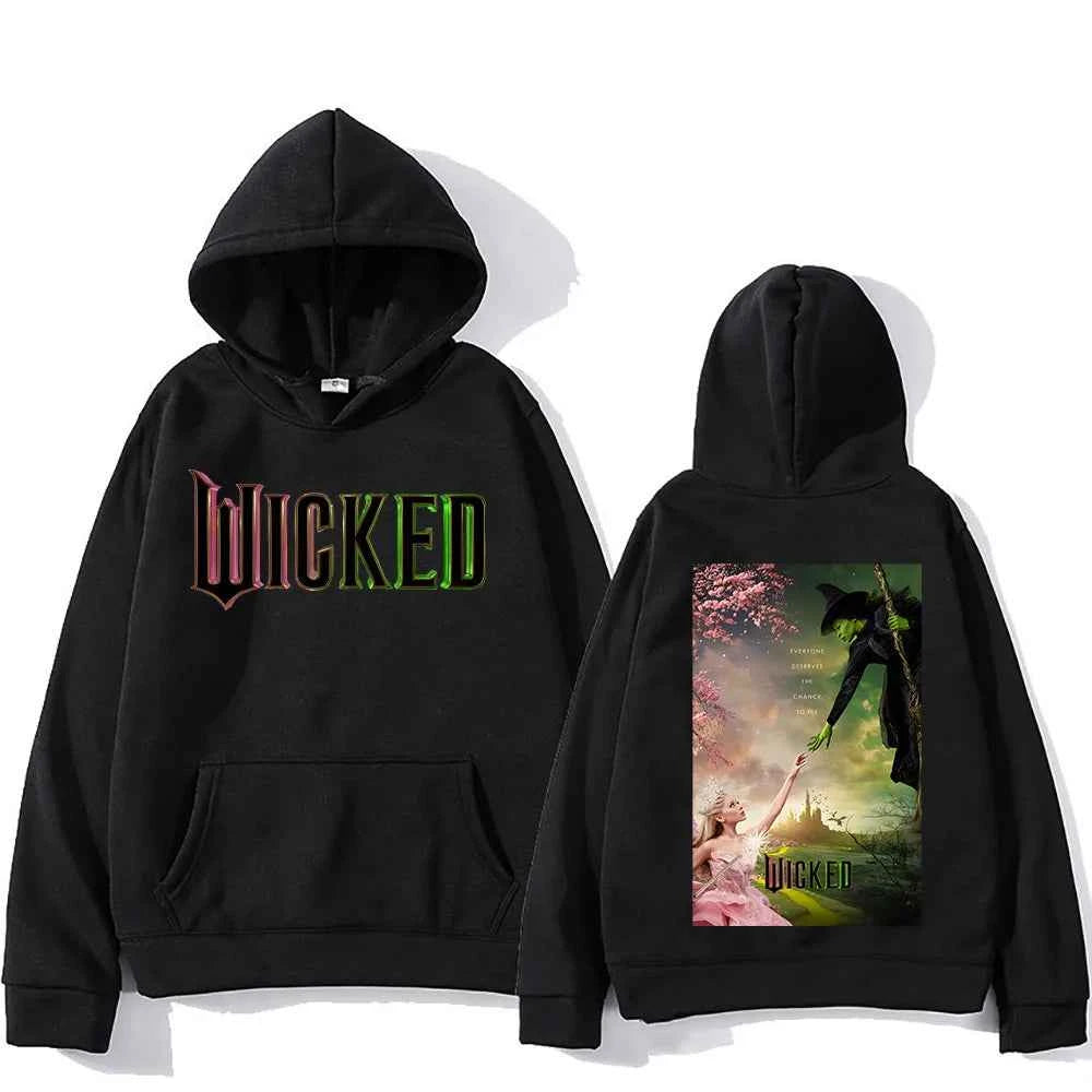 Men Women Sudaderas Wicked Fantasy Movie Graphic Print Sweatshirts Autumn Winter Large Pullovers Windproof Unisex Casual Hoodies