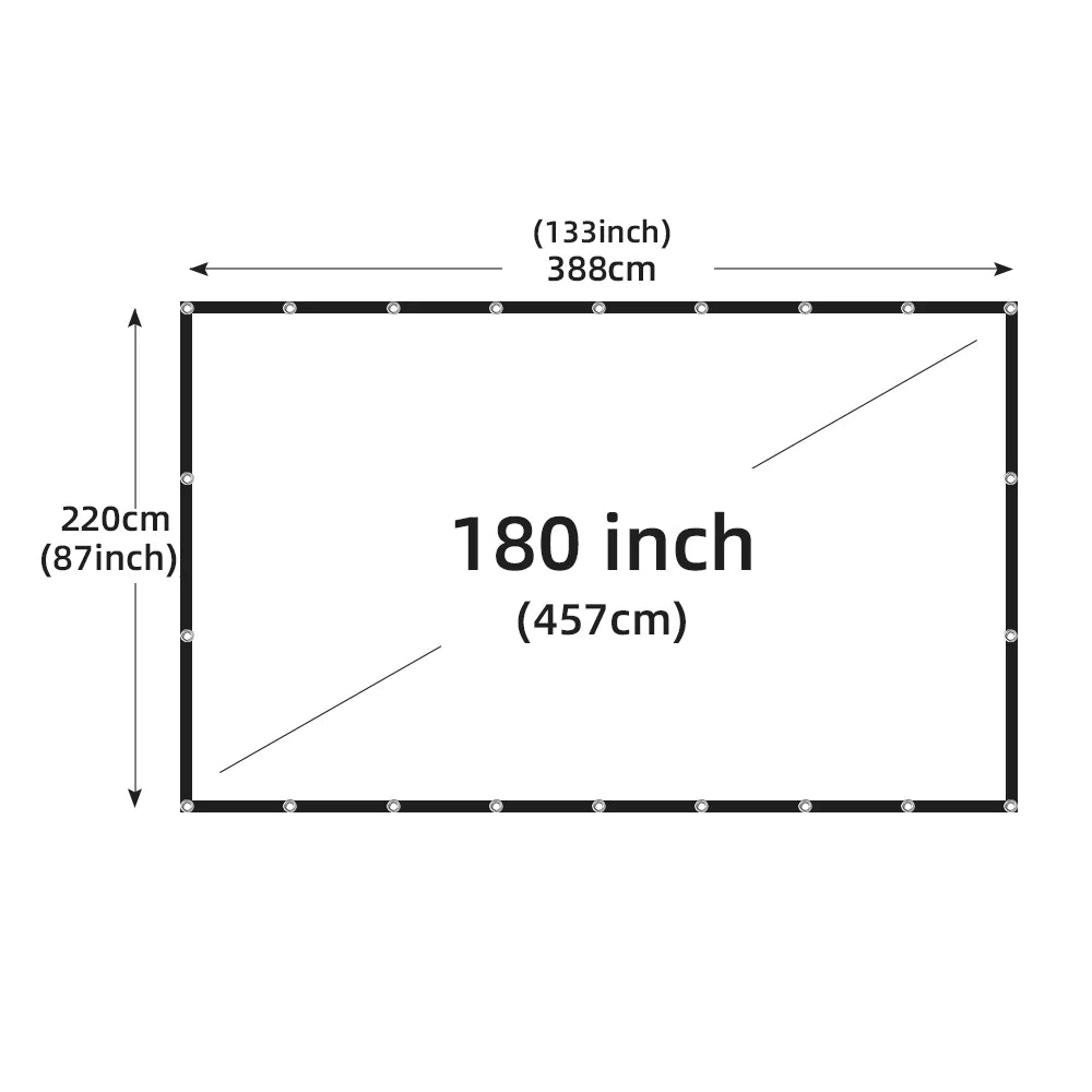 Projection Curtain 16 9 Ratio High-Density 60-200 Inch - YourGiftIdeasUK