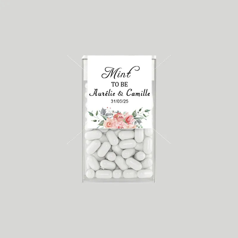 Mint to Be Labels Wedding Favors Custom Candy Box Stickers Personalized Bridal Shower Engagement Party Wedding Favors for guests