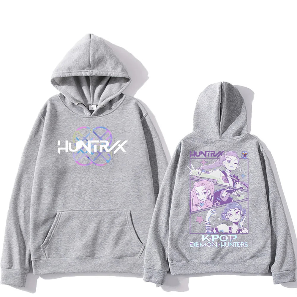 KPop Demon Hunters Hoodies Merch Kpop Men Women Sweatshirt Fashion Versatile Streetwear Oversized Y2K Pullovers Trends Anime Top - YourGiftIdeasUK