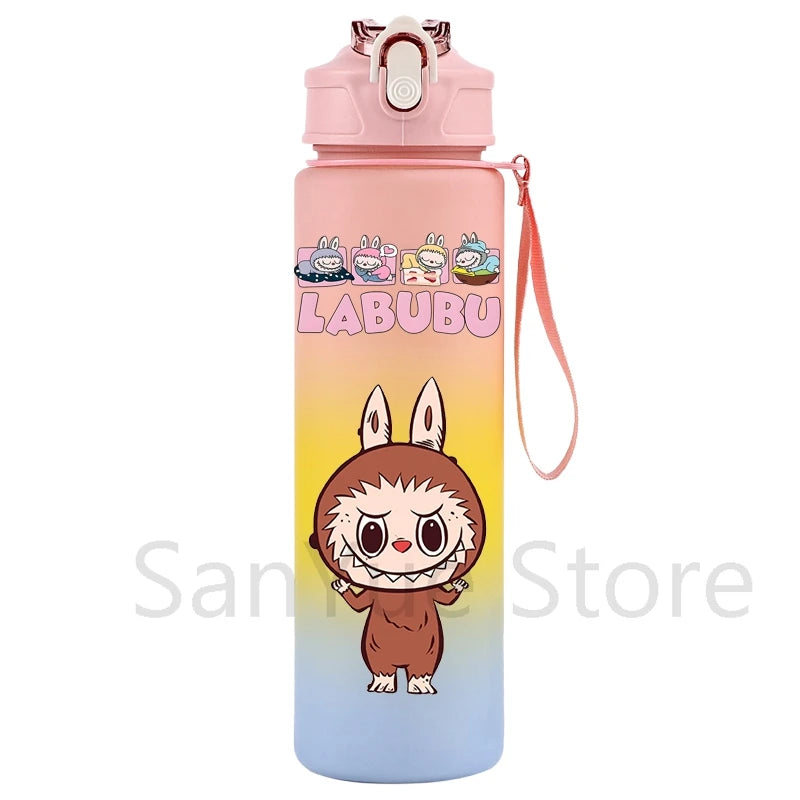750Ml Cartoon Printed Large Capacity Water Bottle Teenger Student Drinking Portable Cartoon Outdoor Sport Water Cup Kid Gift