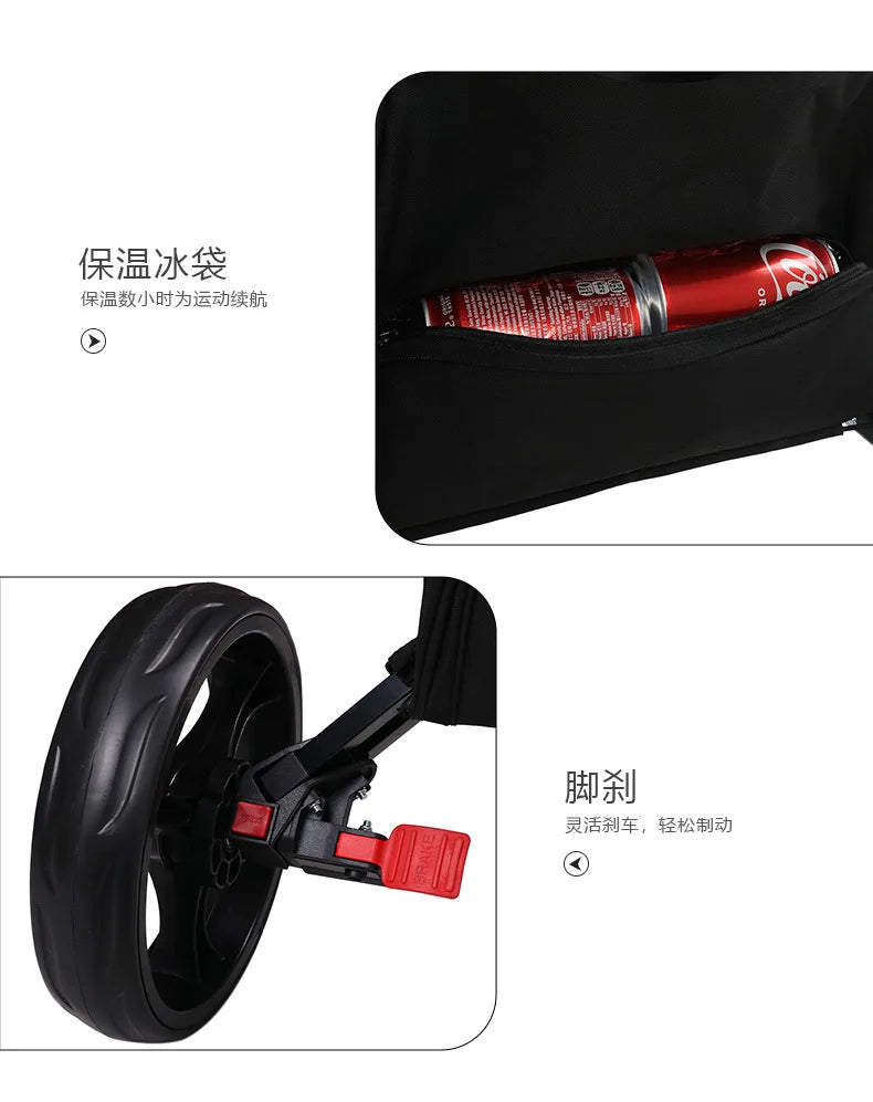 Electric Push Golf Trolley Golf Buggy Golf Cart With Lithium Battery Lead Acid Battery 12V - YourGiftIdeasUK