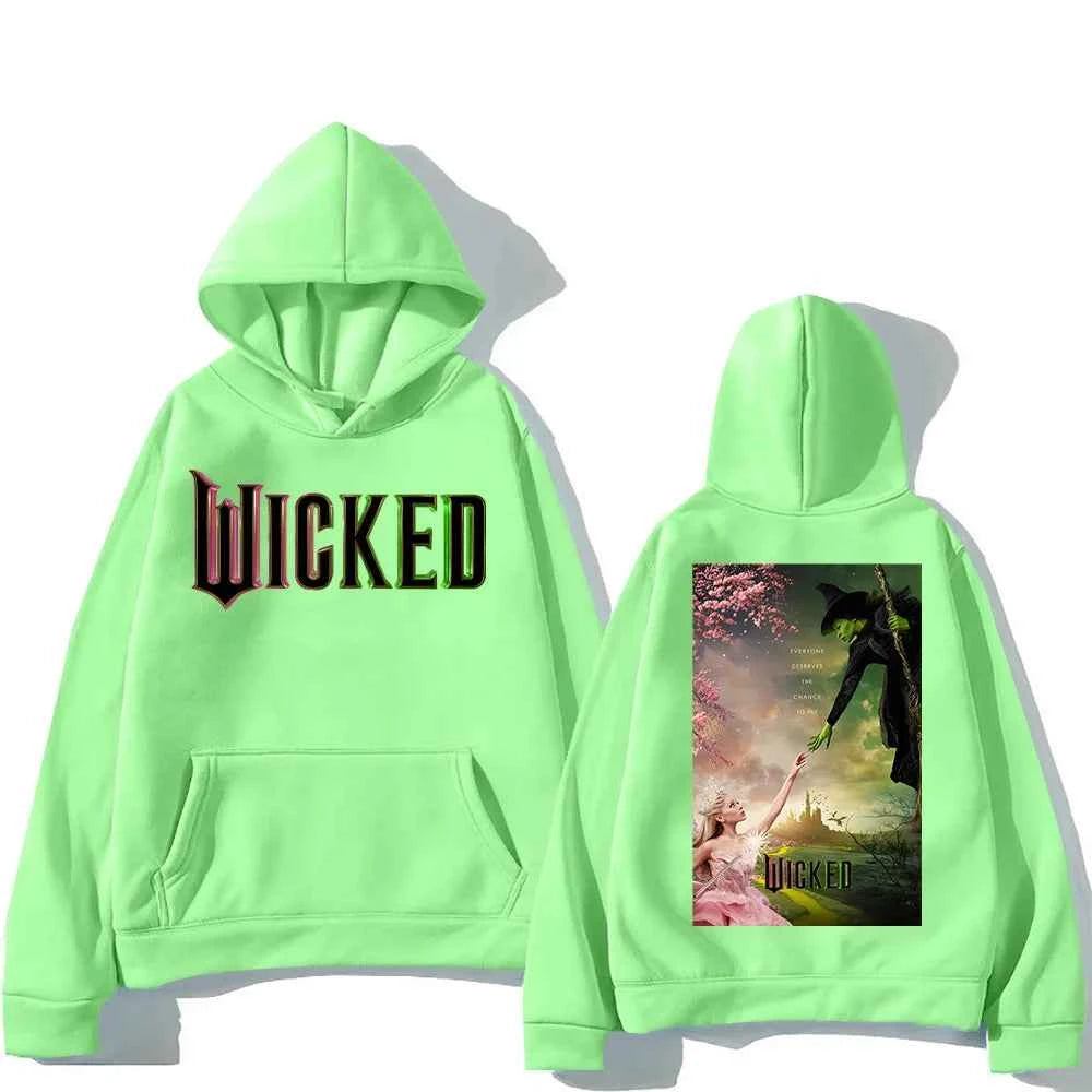 Men Women Sudaderas Wicked Fantasy Movie Graphic Print Sweatshirts Autumn Winter Large Pullovers Windproof Unisex Casual Hoodies