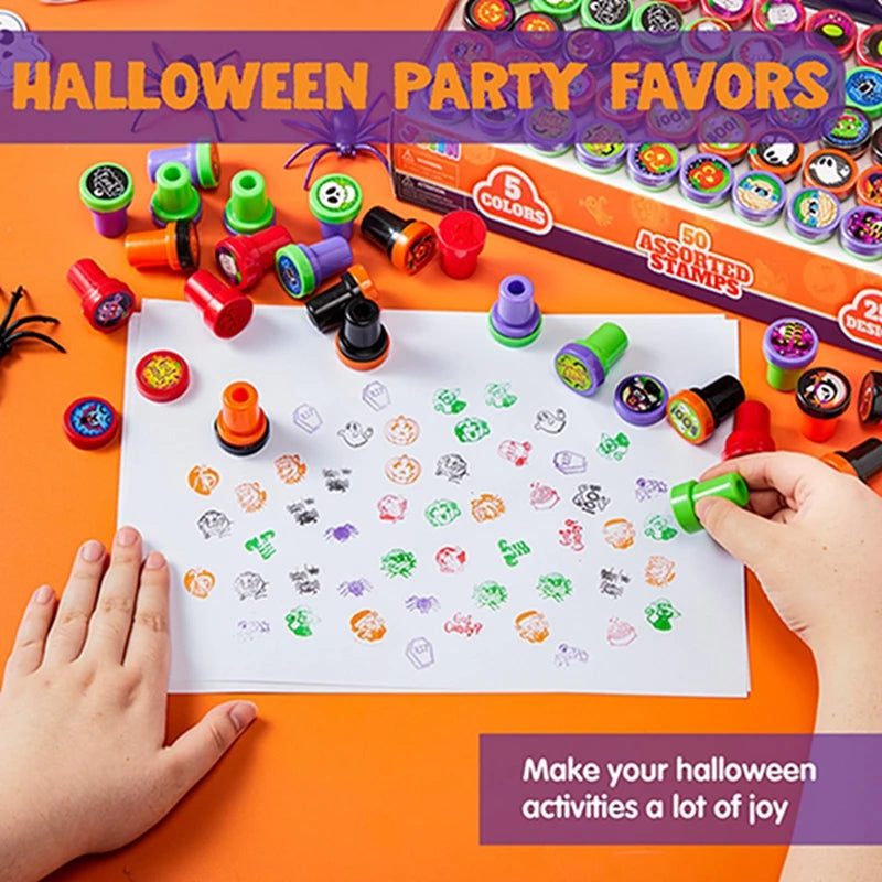 12-24pcs Creative Cartoon Pumpkin Bat Seal Halloween - YourGiftIdeasUK