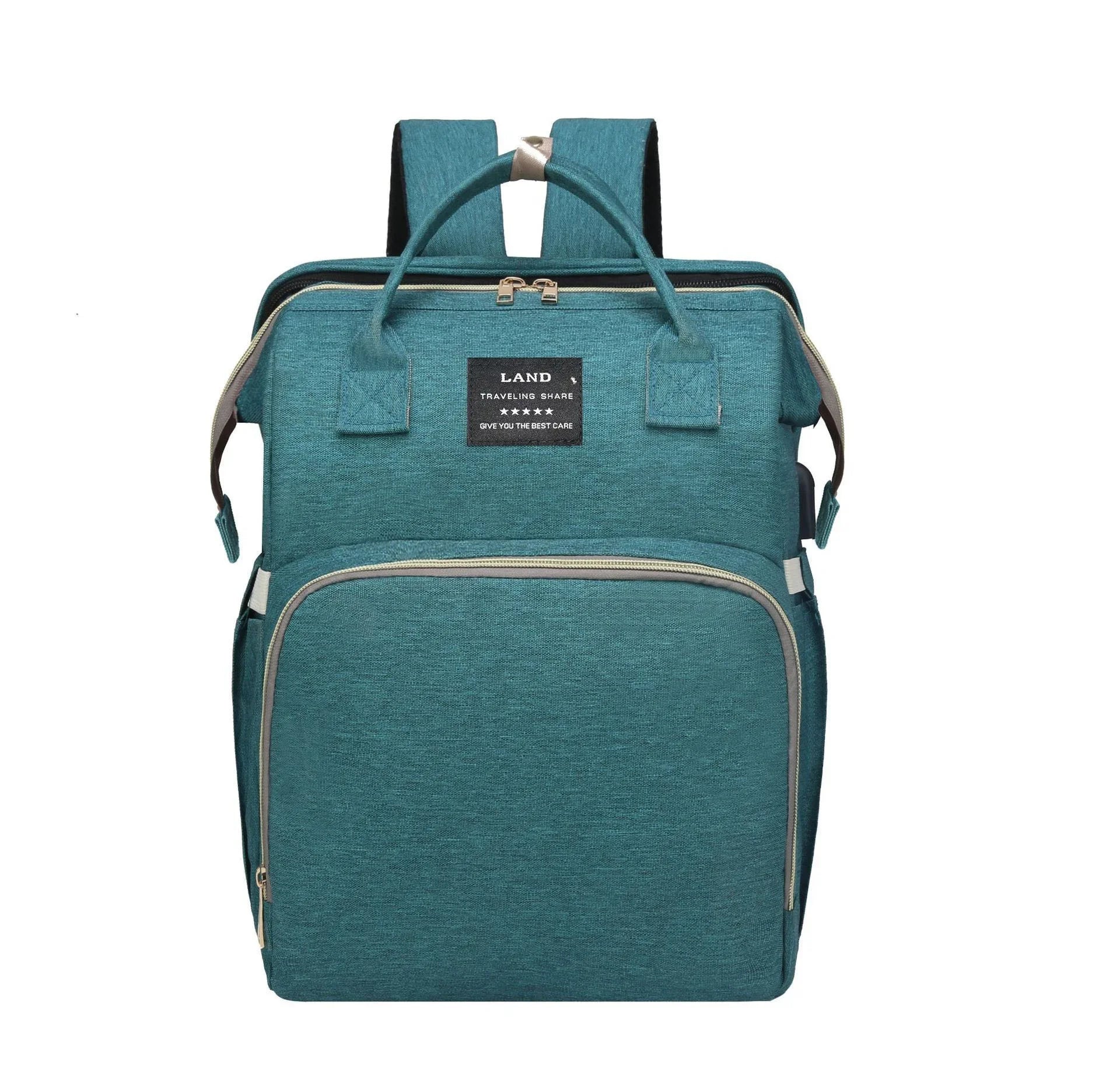 Multifunctional Mother and Baby Bag Mom Bag Bottle Backpack 2024 New Folding Sleeping Changing Bag Diaper Backpack