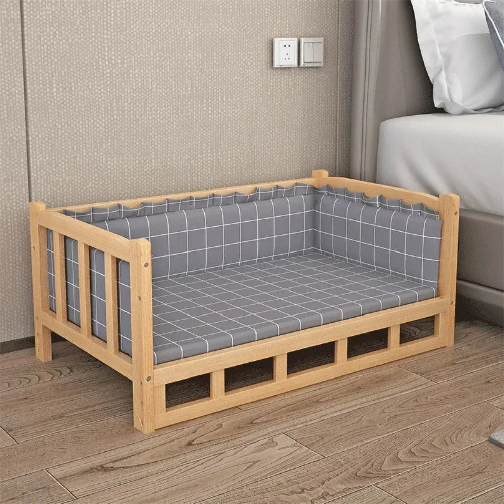 Simplicity Wooden Dog Bed Can Be Used As Bedside Table - YourGiftIdeasUK
