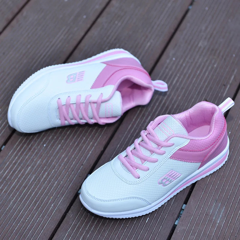 Women's Comfortable Golf Shoes, White Gray Girls' Outdoor Running Shoes, Women's Classic Casual Walking Shoes