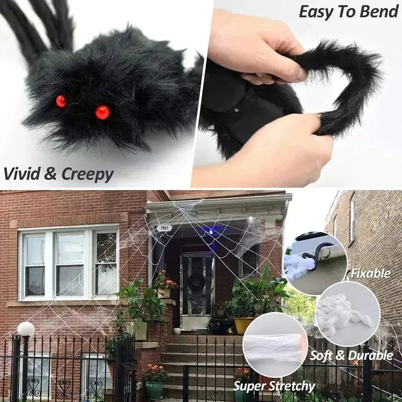 Halloween Big Plush Spider Horror Halloween Decoration - YourGiftIdeasUK