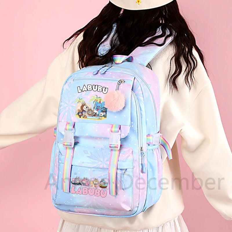 Anime Cute Printed Backpack Teenger Student Kid Girl Boy Schoolbag Bookbag Women Large Capacity Waterproof Schoolbag Travel Bag