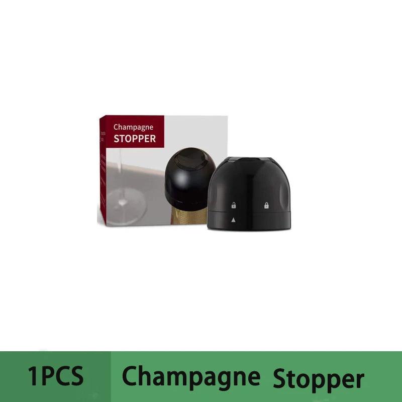 1/2pc Vacuum Wine Bottle Cap Stopper Sealed Storage Vacuum Memory Wine Stopper Push Style Barware Wine Cork Black Bar Tools - Your Gift Ideas