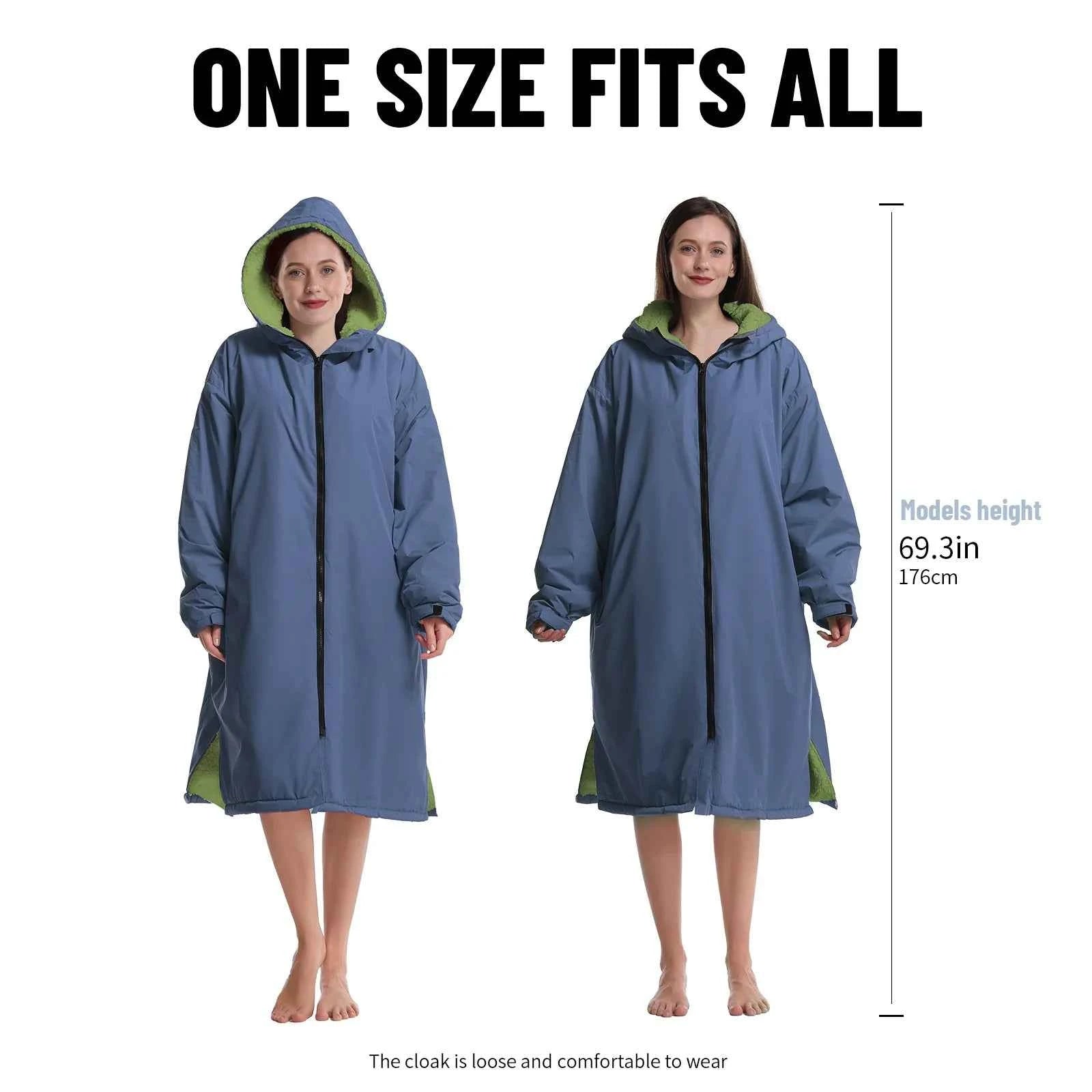 Mutao Ultra-Soft Waterproof Quick-Dry Changing Robe - Rapid Drying, Soft and Cozy - Perfect for Swimming, Surfing, Diving
