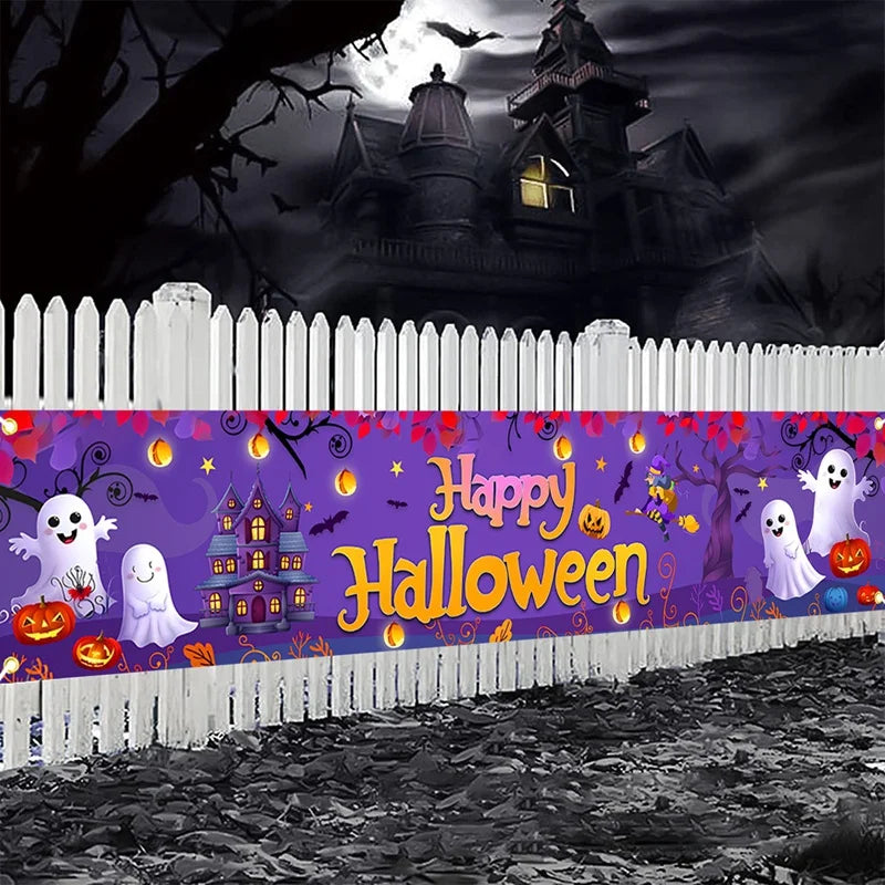Ghost Halloween Pumpkin Banner - YourGiftIdeasUK