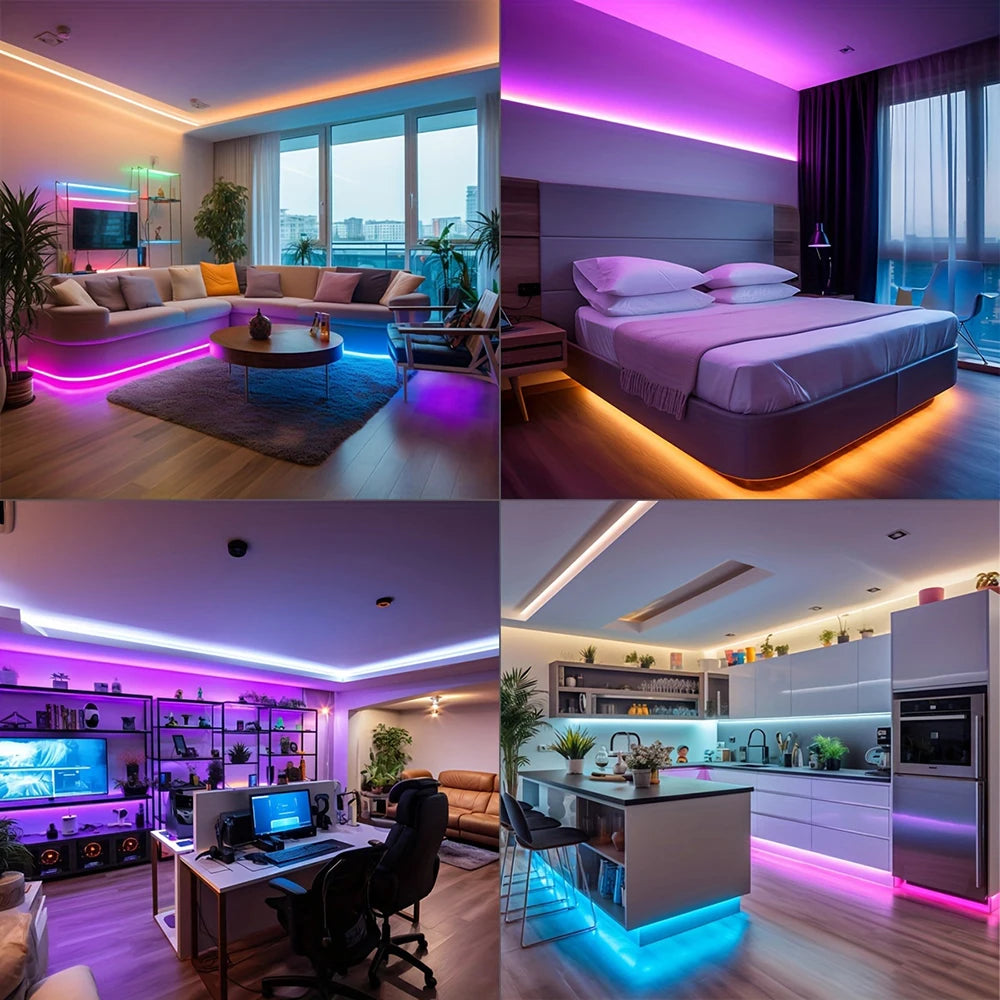 Led Lights for Room Music Sync RGB Led Strip Lights 10m 20m 30m Flexible Ribbon for Room Bedroom Decor TV Backlights - Your Gift Ideas