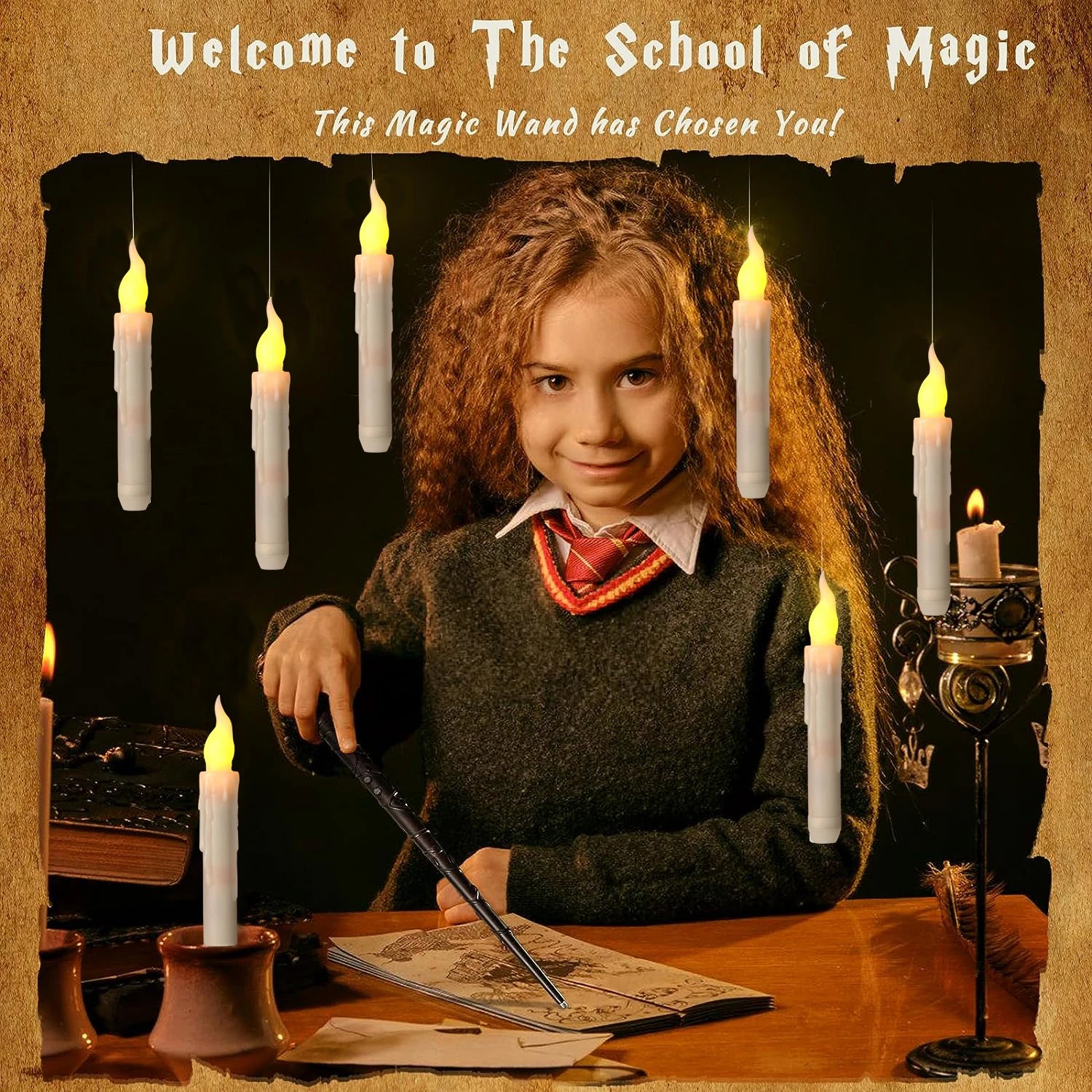 Halloween LED Floating Candles Magic Wand - YourGiftIdeasUK