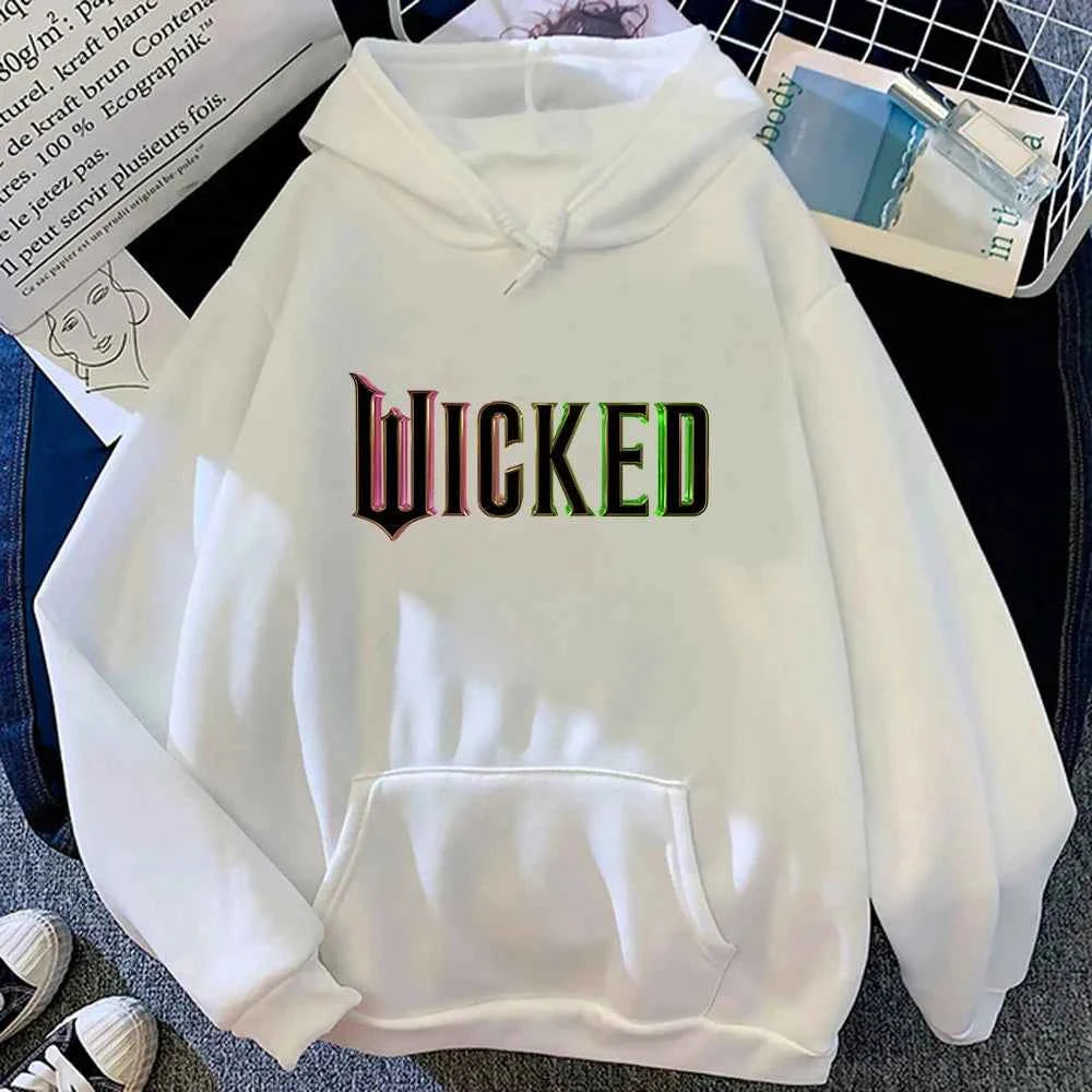 Wicked Fantasy Movie Letter Hoodie 2025 Retro Women_men Hoodies Unisex Sweatshirt Vintage Aesthetic Harajuku Winter Clothes